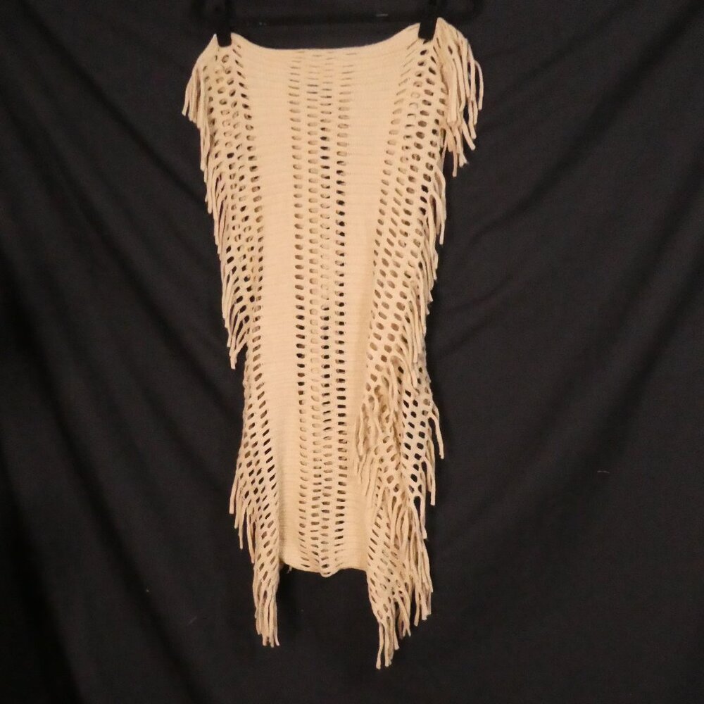 ALDO | OS one size | Beige Crochet Fringe Infinity Scarf